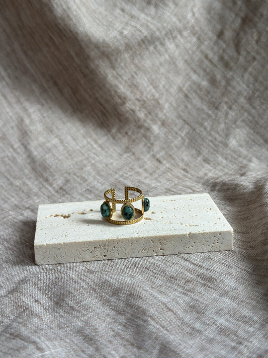 Bague dorée ajourée